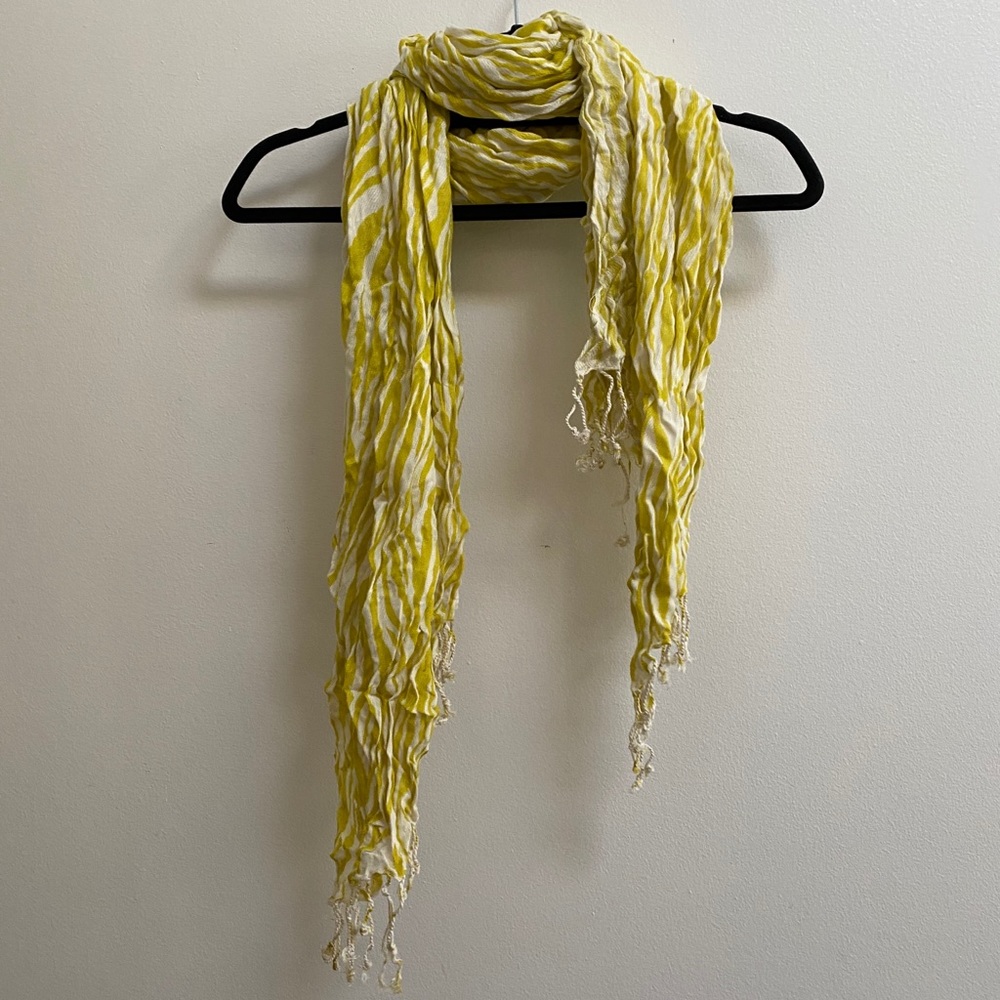 Vintage Zebra Print Fringe Scarf